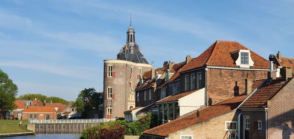 The 'dromedaris' historic tower by the southern gateway of the dutch city enkhuizen 