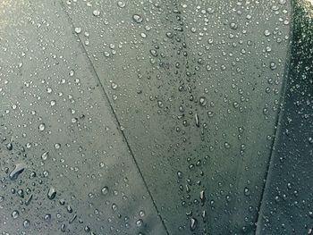 Full frame shot of wet glass window during rainy season