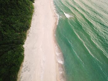 High angle view of coast beach