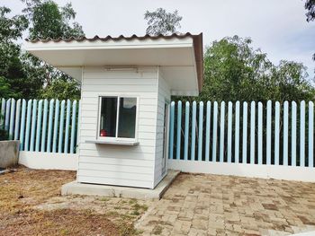 Closed door of building