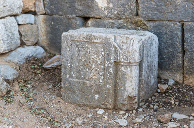 View of stone wall