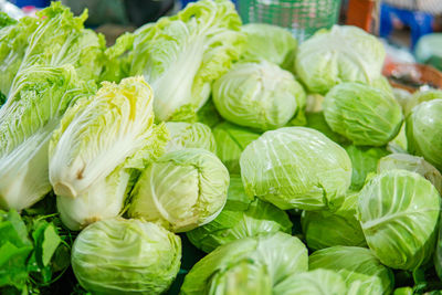 Close-up of chopped vegetables for sale at market stall