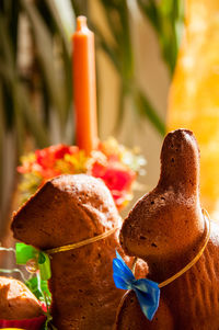 Close-up of cake on table