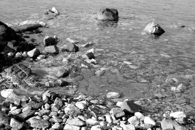 Rocks on shore