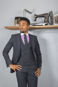 Young man looking at camera