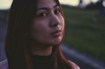 Portrait of young woman