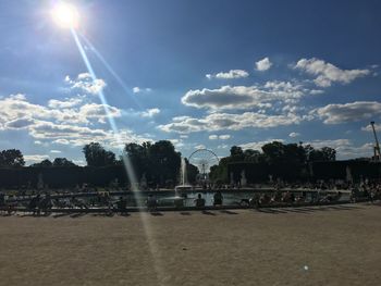 View of fountain in city