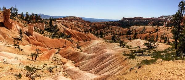 Panoramic view of rock formations