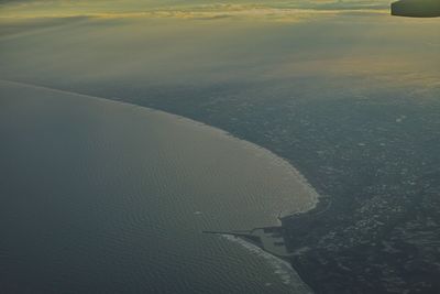 High angle view of sea