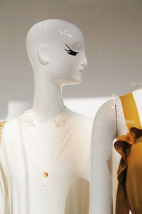 Close-up of mannequin in store