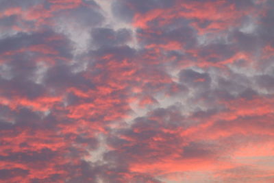 Low angle view of dramatic sky during sunset