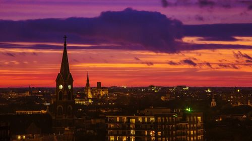 Cityscape at sunset