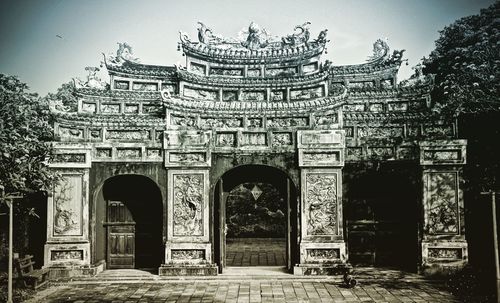 Low angle view of historical building