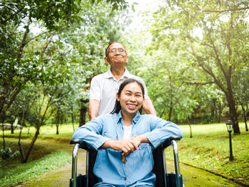 Portrait of a smiling young couple