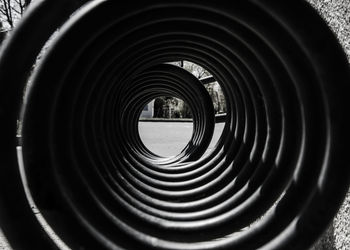 Close-up of bicycle rack