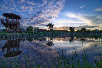 Sunset on the pond