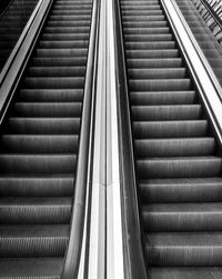 Low angle view of escalator