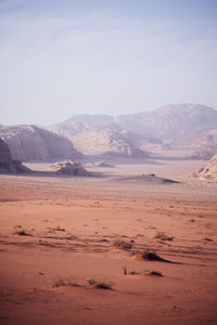 Scenic view of desert against sky