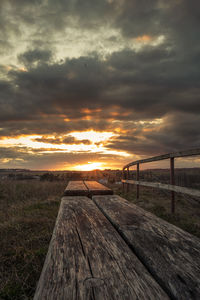 Scenic view of dramatic sky during sunset