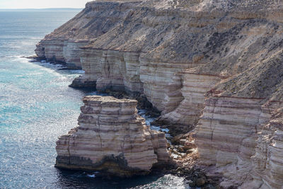 Rock formations at seaside