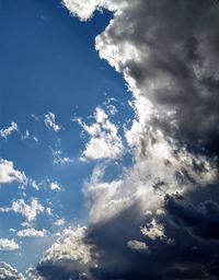 Low angle view of clouds in sky