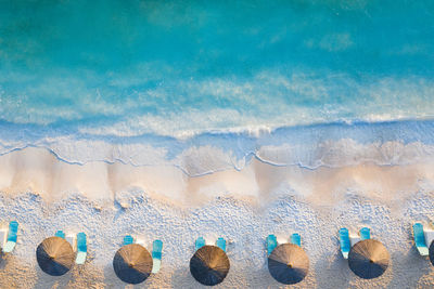 High angle view of beach