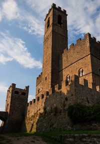 Low angle view of historic building against sky