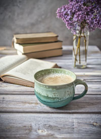 Close-up of coffee on table