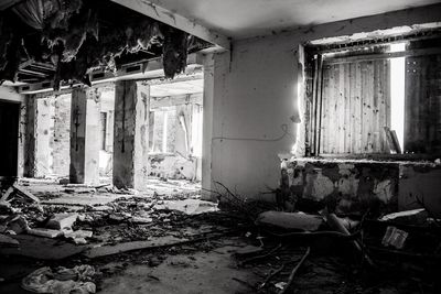 Interior of abandoned building