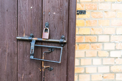 Close-up of closed door