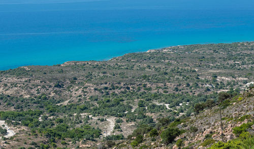 Mediterranean coastal landscape in the south of the island kos greece