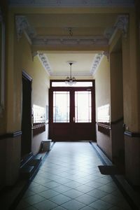 Empty corridor of building
