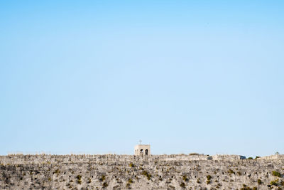 Building against clear sky