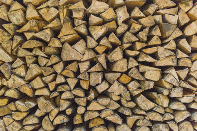 Full frame shot of logs