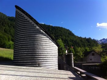 View of bridge against blue sky