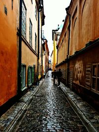 Narrow canal along buildings