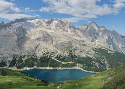 Marmolada with lake