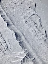 Wind manifestation in snow. switzerland