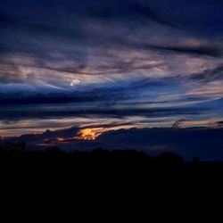 Dramatic sky over landscape