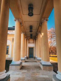Corridor of historic building