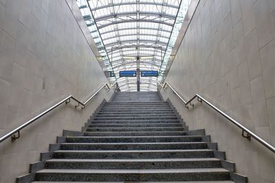 Low angle view of staircase in building