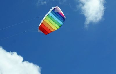 Low angle view of kite against sky