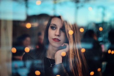 Portrait of young woman