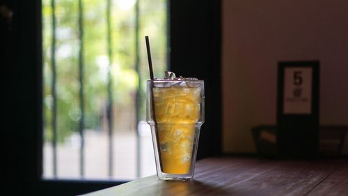 Close-up of drink on table