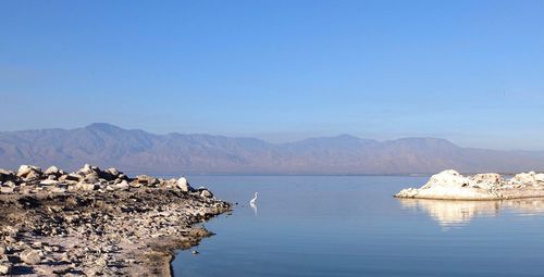 Scenic view of mountains against clear sky