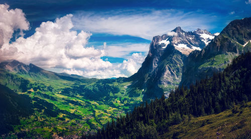 Panoramic view of landscape against sky