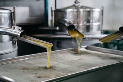 Freshly pressed olive oil