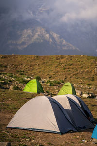 Tent on mountain