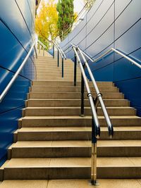 Low angle view of staircase against building