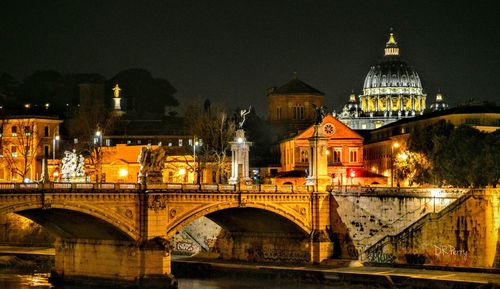 City lit up at night